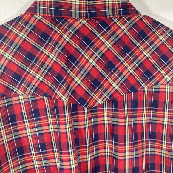 WRANGLER   MENS WESTERN LONG SLEEVE PLAID SHIRT STYLE 75204PP Size XL - Picture 13 of 15